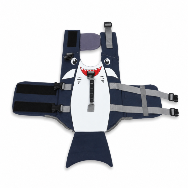 Talenori 媒体包候选图 - 白底主图 Shark-Style Dog Life Jacket with Easy-Move Fit