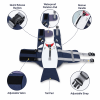 Talenori 媒体包候选图 - 卖点说明图 Talenori dog life jacket feature diagram showing straps, flotation pad, rescue handle, velcro, and tail pad