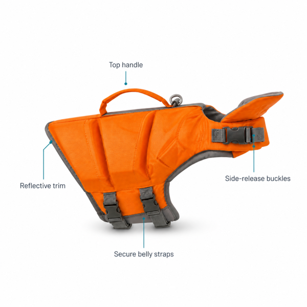 Talenori 媒体包候选图 - 卖点说明图 Contrast Color Dog Life Jacket