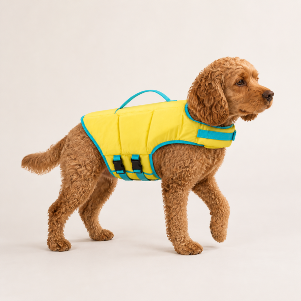 Talenori 媒体包候选图 - 狗狗上身图 Cartoon Color Block Dog Life Jacket