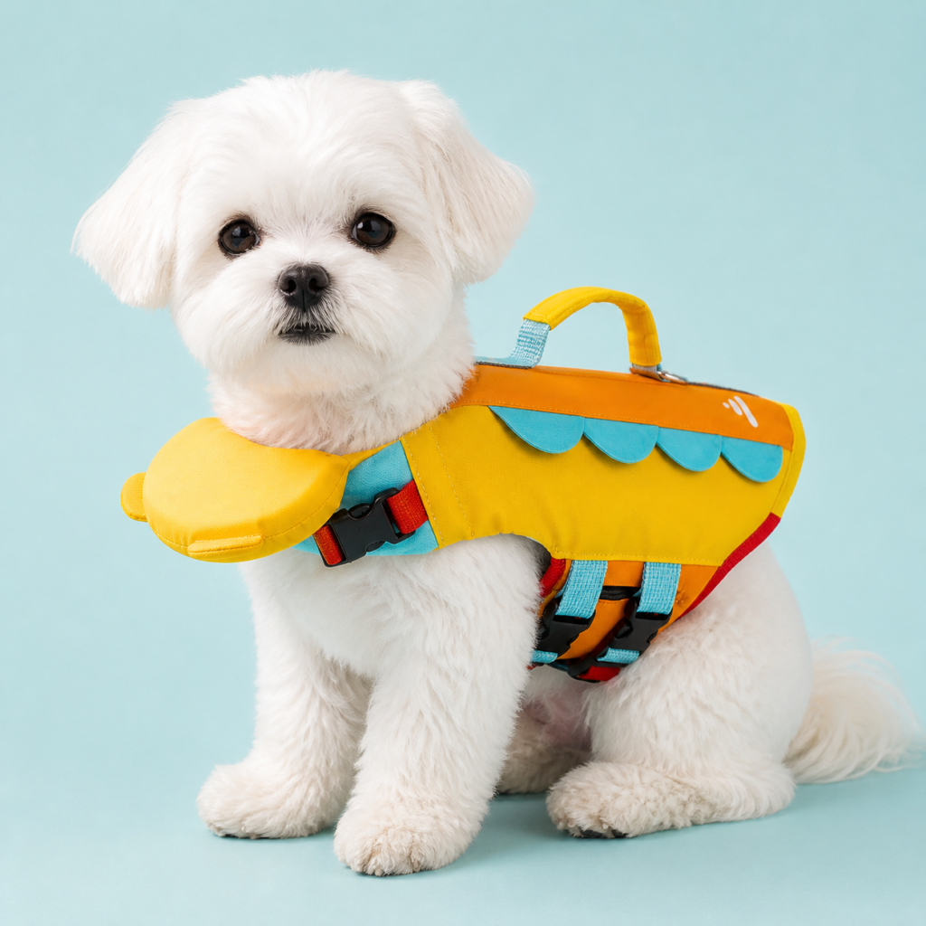 Minimal Cartoon Dog Life Jacket